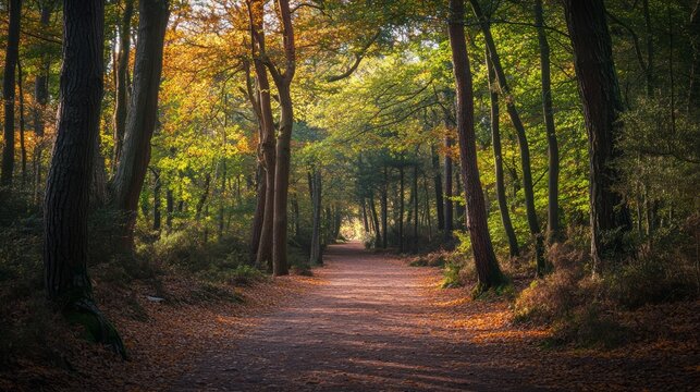 Woodland walk in the new forest in Autumn.