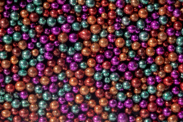 Abstract macro background of colorful beads