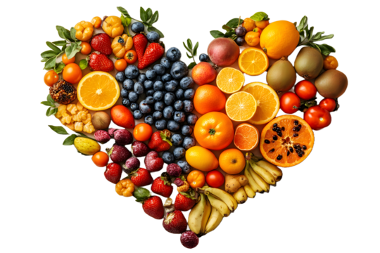 Fresh fruits and vegetables with a variety of colorful and healthy options like apples, oranges, grapes, bananas, pineapples, and more