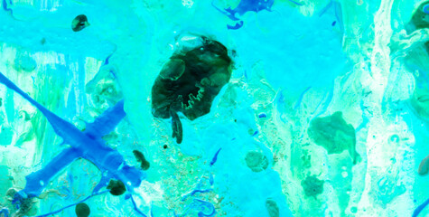 Colorful Artistic Pattern with Gold and Textured Design