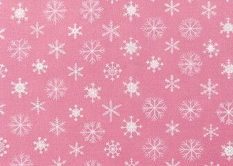 Pastel Pink Winter Holiday Snowflake Pattern: Festive Christmas Background