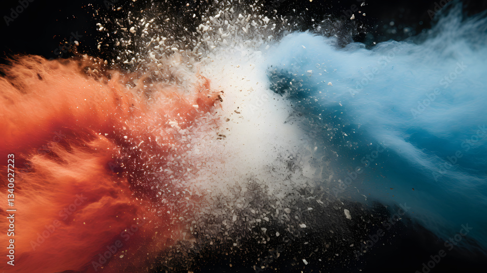 Poster person in motion throwing a ball of powder representing hydrostatic equilibrium and celestial bodies