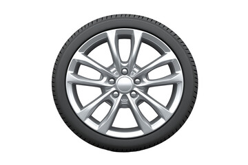 Obraz premium Close up of a tire with a white background, isolated
