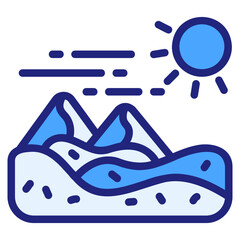 Desert blue icon