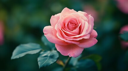 Stunning Pink Rose in Nature's Embrace