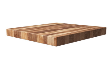 Wooden board with a grain pattern, isolated