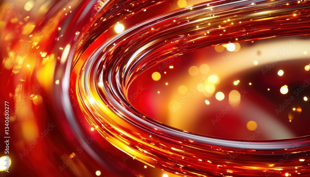 Poster vibrant abstract waves of metallic liquid, surreal neon colors blending seamlessly, high-definition 