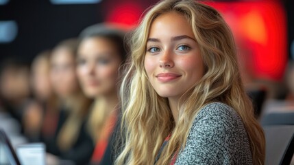 Portrait of a Young Woman with Blonde Hair