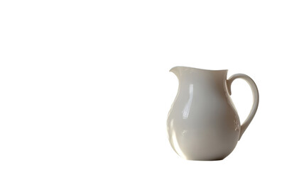Elegant white porcelain pitcher set against a minimalist backdrop enhances any dining experience