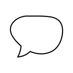 Speech bubble vector icon. Chat illustration sign. Message symbol. Text bubble logo.