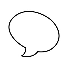 Speech bubble vector icon. Chat illustration sign. Message symbol. Text bubble logo.