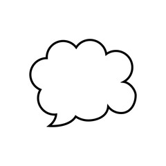 Speech bubble vector icon. Chat illustration sign. Message symbol. Text bubble logo.