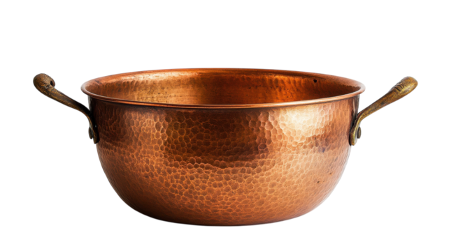 Beautifully crafted copper pot showcasing artisanal design and craftsmanship