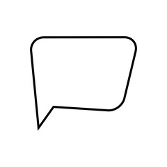 Fototapeta premium Speech bubble vector icon. Chat illustration sign. Message symbol. Text bubble logo.