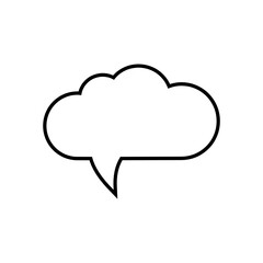 Speech bubble vector icon. Chat illustration sign. Message symbol. Text bubble logo.