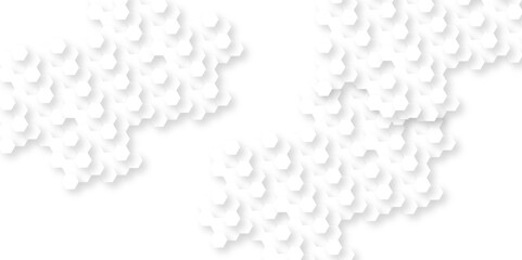 White hexagonal hexagon modern technology creative emboss light honeycomb polygonal web. abstract geometric science and mosaic tile with template web texture background.	
