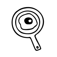 シンプルな目玉焼きのイラスト素材