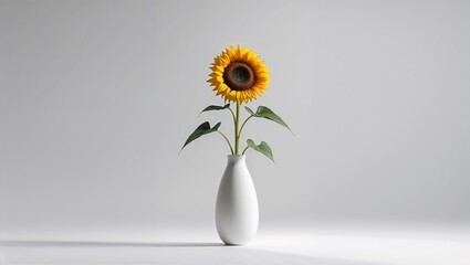 Sunflower in a vase, bringing brightness and warmth to the decor