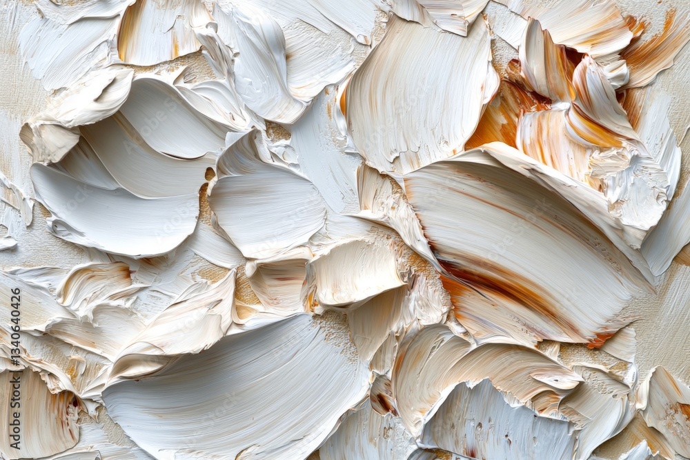 Leinwandbilder textured layers of white and cream paint create an abstract artwork revealing depth and contrast on 