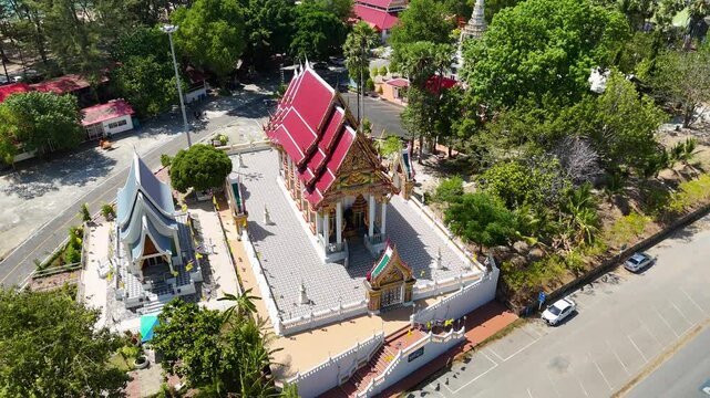 Aerial View of Wat Nai Harn Temple
