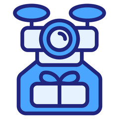 Drone blue icon