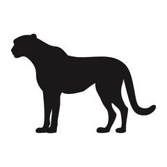 Obraz premium Cheetah silhouette illustration wildlife animal vector