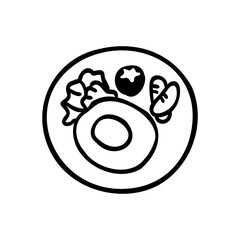 シンプルなワンプレートのイラスト素材