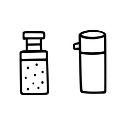 シンプルなしょうゆさしビンのイラスト素材