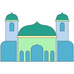 Cute Mosque Illustration