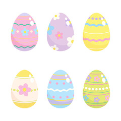 isolated easter egg set