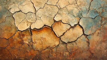 Obraz premium Cracked Earth Abstract Art
