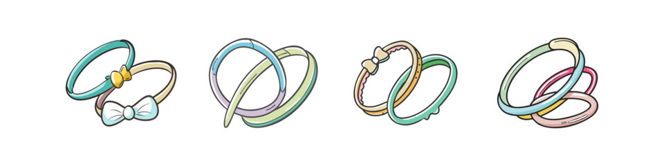 hair bands vector icon, vector illustration-simple illustration of hair bands perfect for logos.