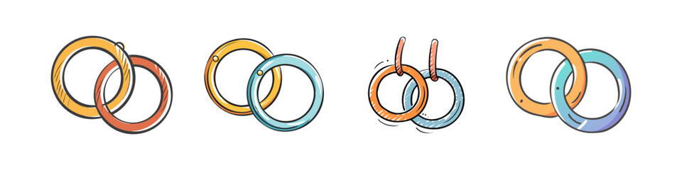 rings vector icon, vector illustration-simple illustration of rings perfect for logos.