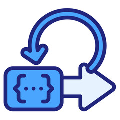 Obraz premium Agile blue icon