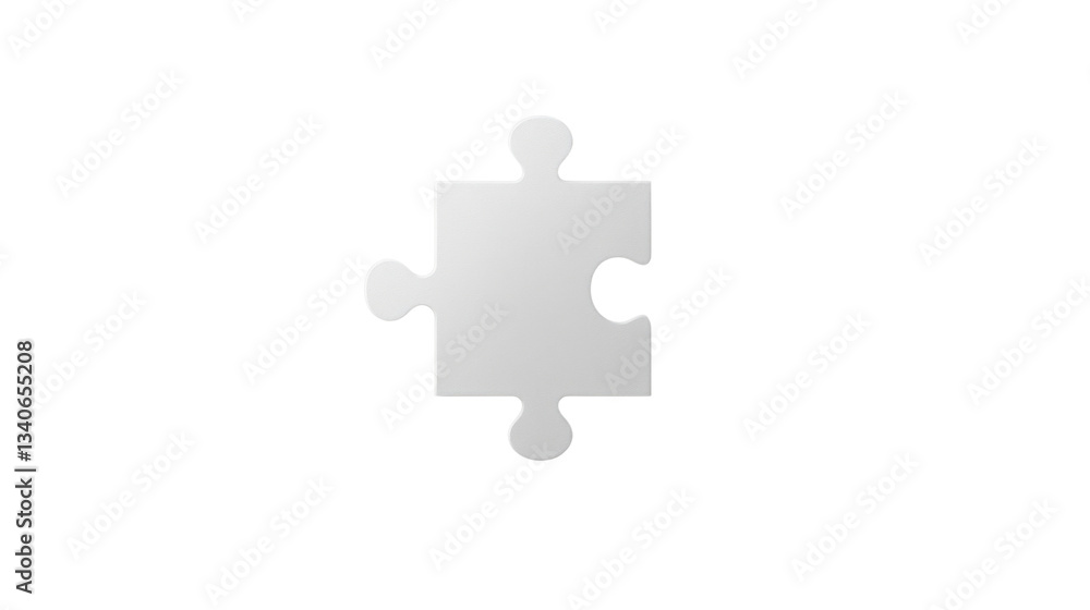 Aufkleber single puzzle piece isolated on transparent background representing problem solving