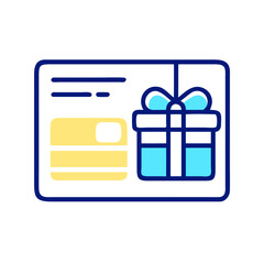 Gift card with credit card icon