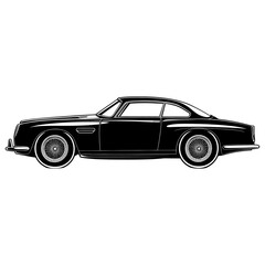 Vintage luxury car illustration automobile vehicle vector
