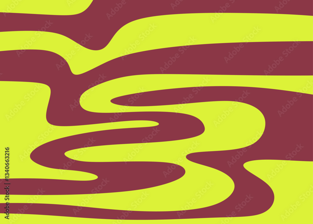 Poster minimalist background with abstract wavy line pattern