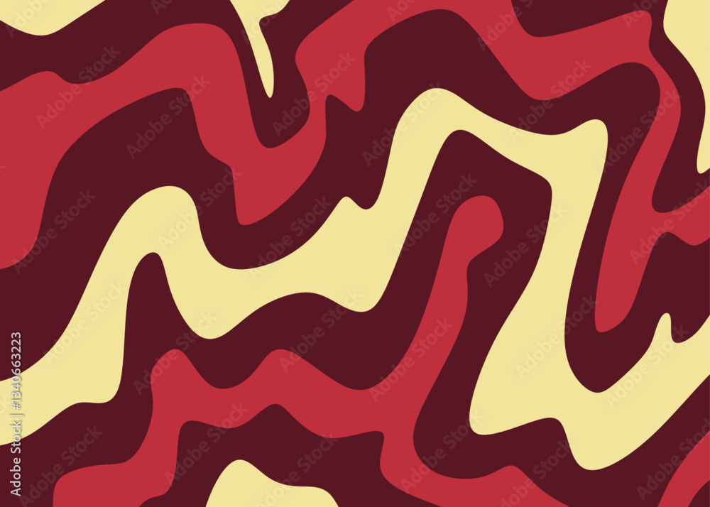 Poster abstract background with colorful wavy line pattern. simple oil painting pattern