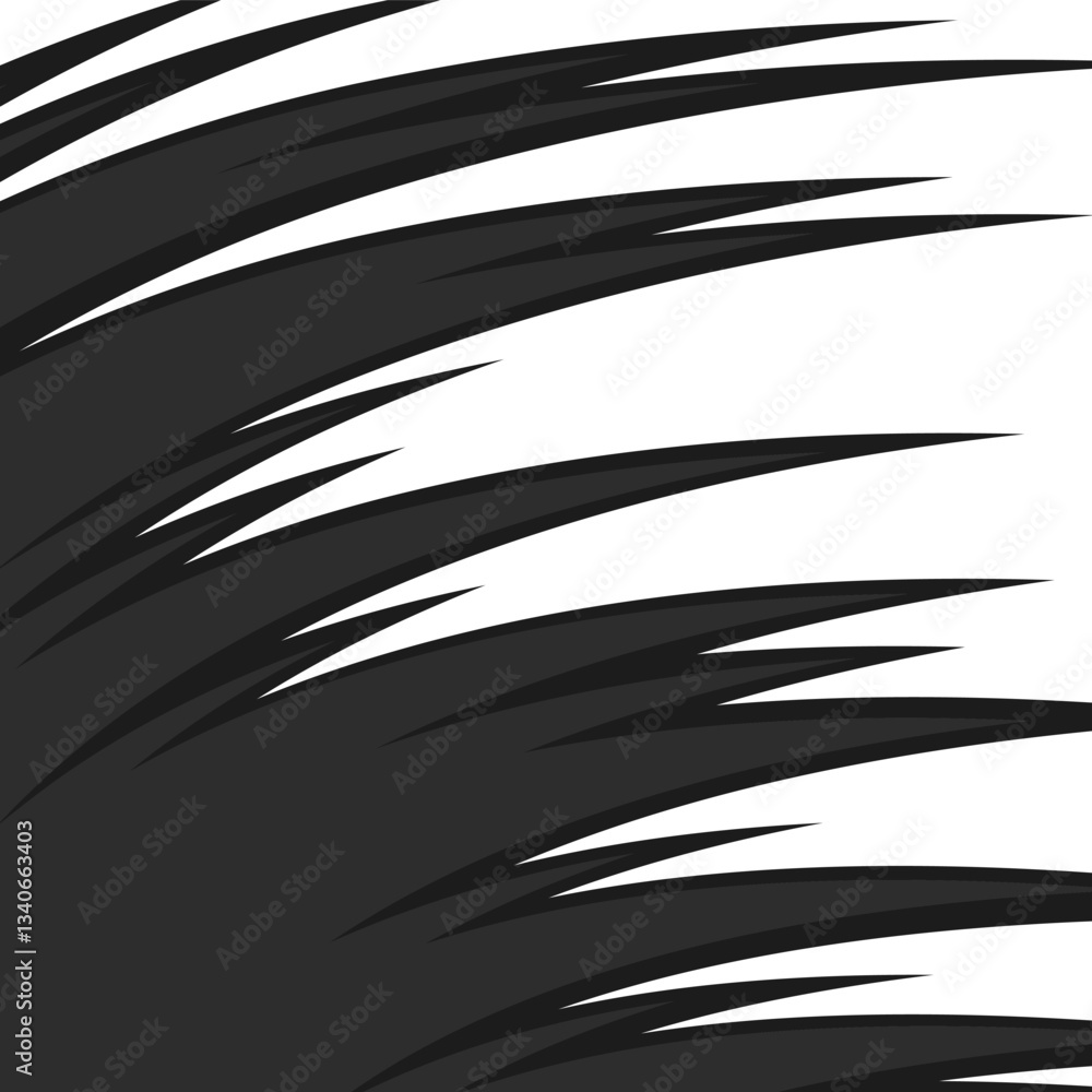 Poster abstract background with curved spike pattern and with some copy space area