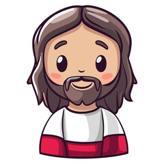 Obraz premium Jesus Christ cartoon illustration character vector