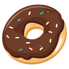 Chocolate donut illustration chocolate sweets vector