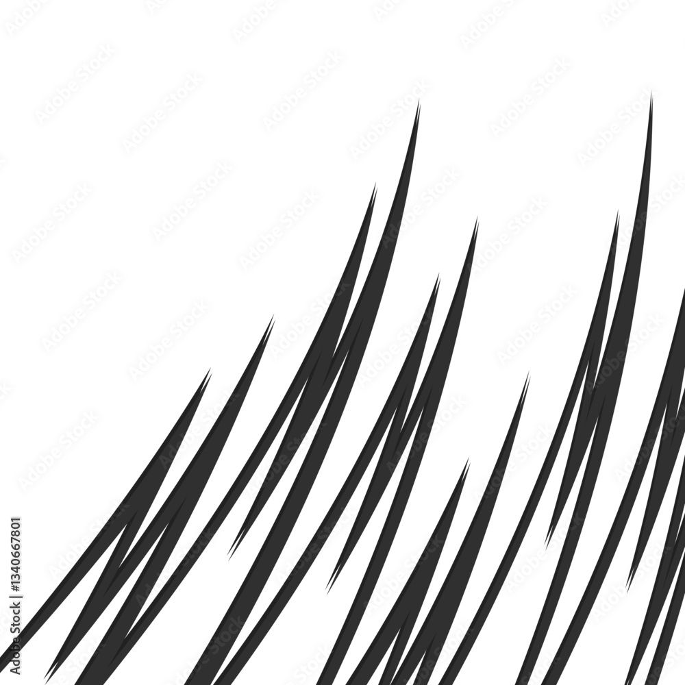 Poster abstract background with curved spike pattern and with some copy space area