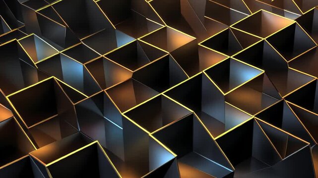 Abstract geometric pattern of interlocking cubes