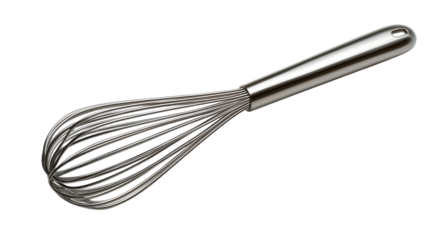 Whisk gleams brightly in serene kitchen setting, inviting creativity in every stir and mix