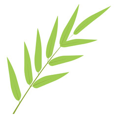 Fototapeta premium Bamboo leaf illustration bamboo art vector