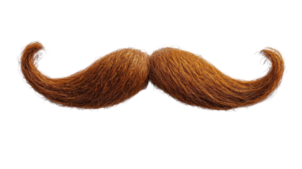 Whimsical brown mustache embodying charm and personality in a creative design