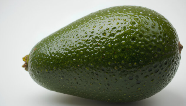 A close ipp of a perfectly ripe avocado with a dark green