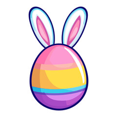 Fototapeta premium Easter egg pastel easter bunny vector