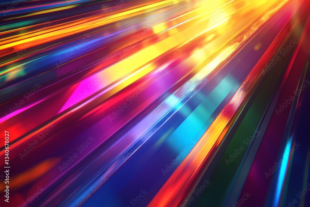 Leinwandbilder colorful light beams create vibrant patterns in an abstract display during a dynamic visual experien